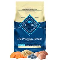 Blue Buffalo Chicken &amp; Brown Rice Recipe for Large Breed Senior Dogs 30 lbs. I000185