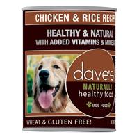 Dave’s Naturally Healthy Food Chicken &amp; Rice Recipe Can Food for Dogs 13.2 oz. I007332