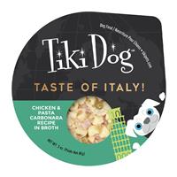 Tiki Dog Taste of Italy with Chicken, Pasta Carbonara Recipe in Broth 3 oz. I023075