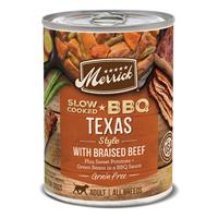 Merrick Slow-Cooked BBQ Texas Style with Braised Beef Grain free 12.7 oz. I023183