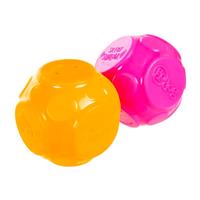 goDog Silent Squeak Ball Dog Toy 2pk