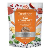 Instinct Dog Food Raw Longevity Freeze-Dried Raw Meals Beef Recipe 16oz I032035